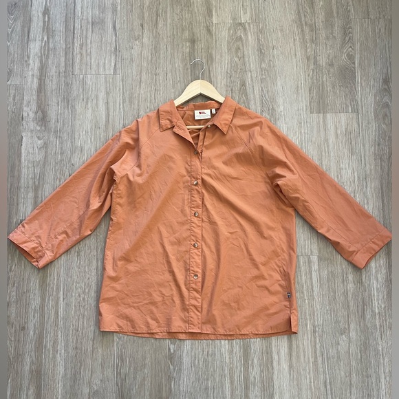 Fjallraven Tops - Fjällräven Abisko Hike Shirt W Orange Button Front Size M